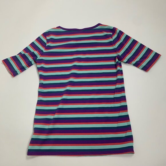 LuLaRoe Womens Striped Casual Tops Size M Cotton/Polyester Short Sleeve lot of 2 - Picture 8 of 10